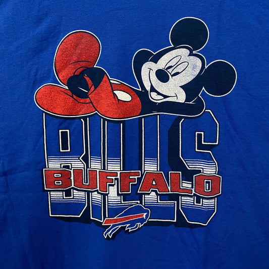 Junk Food X Mickey Mouse NFL Buffalo Bills Blue T-Shirt 2XL
