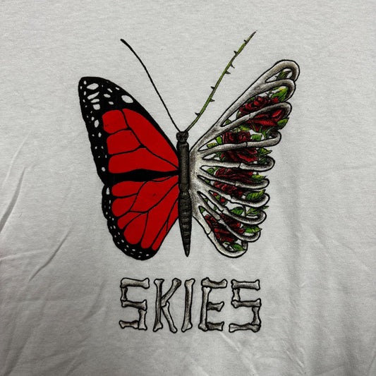Lil Skies Shelby Butterfly Skeleton Wing Roses Emo Rap Tee S