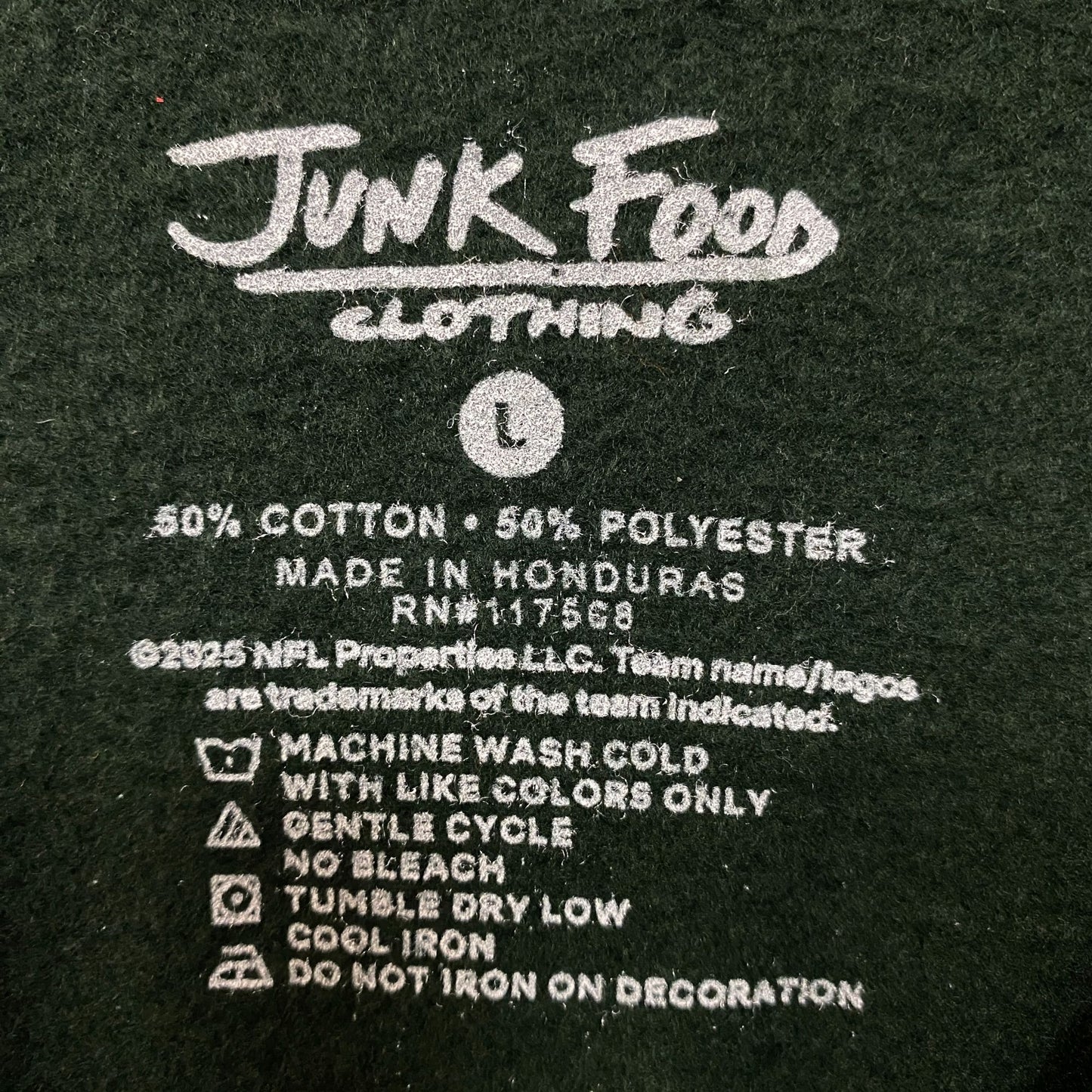 Junk Food Clothing New York Jets Property of Jets NFL Green Sweatshirt Large