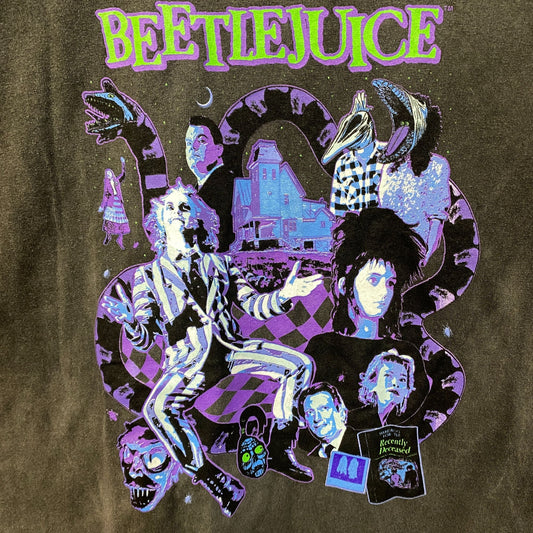 Beetlejuice Collage Illustration Graphic Design T-Shirt XL