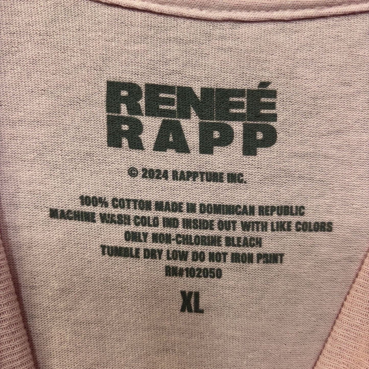 Renee Rapp Do you Talk to Much Pink T-Shirt XL