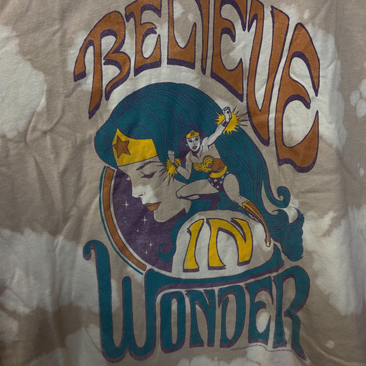 Junk Food Clothing Wonder Woman Believe in Wonder Tie-Dye T-Shirt Small