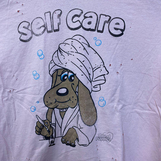 Self Care Dog Spa Distressed Pound Puppies TV Series Tee M/L