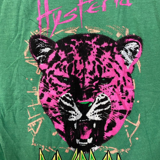 Def Leppard Hysteria Album Cover Green T-Shirt Large
