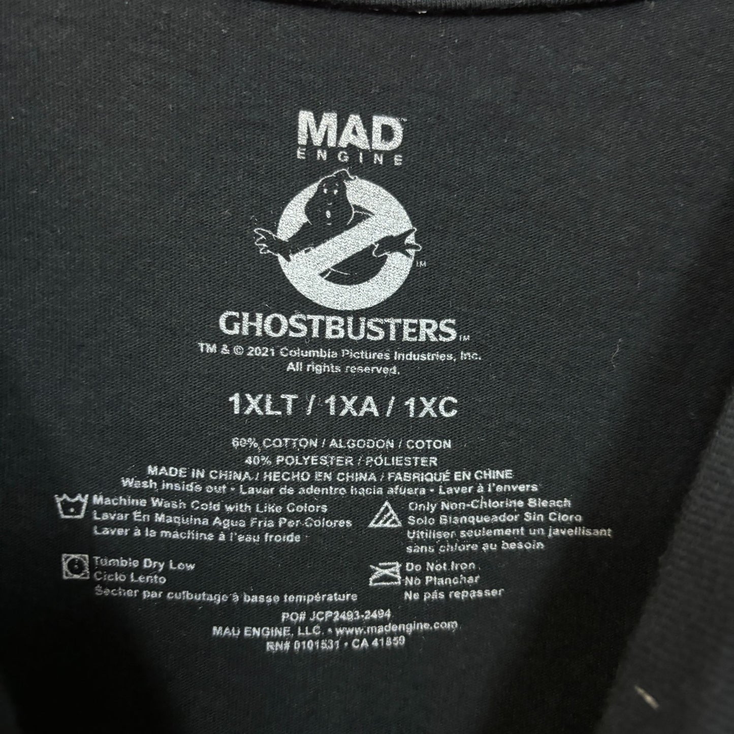 Ghostbusters I ain’t afraid of no ghost Movie Promo Tshirt size 1XLT
