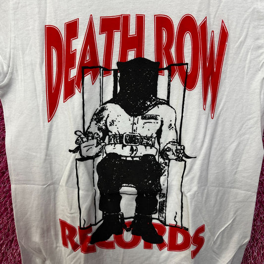 Death Row Records Puffy Electric Chair Inmate Logo Rap Tee S