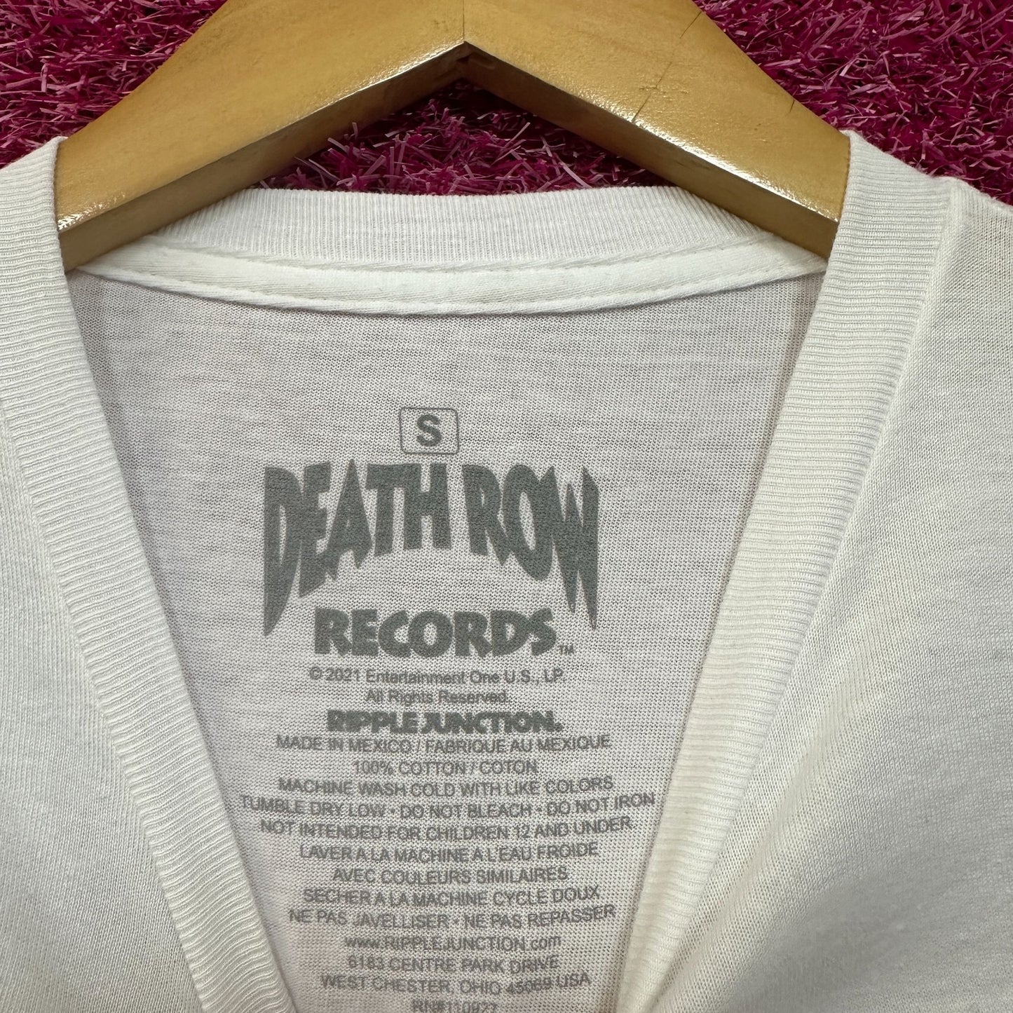 Death Row Records Puffy Electric Chair Inmate Logo Rap Tee S