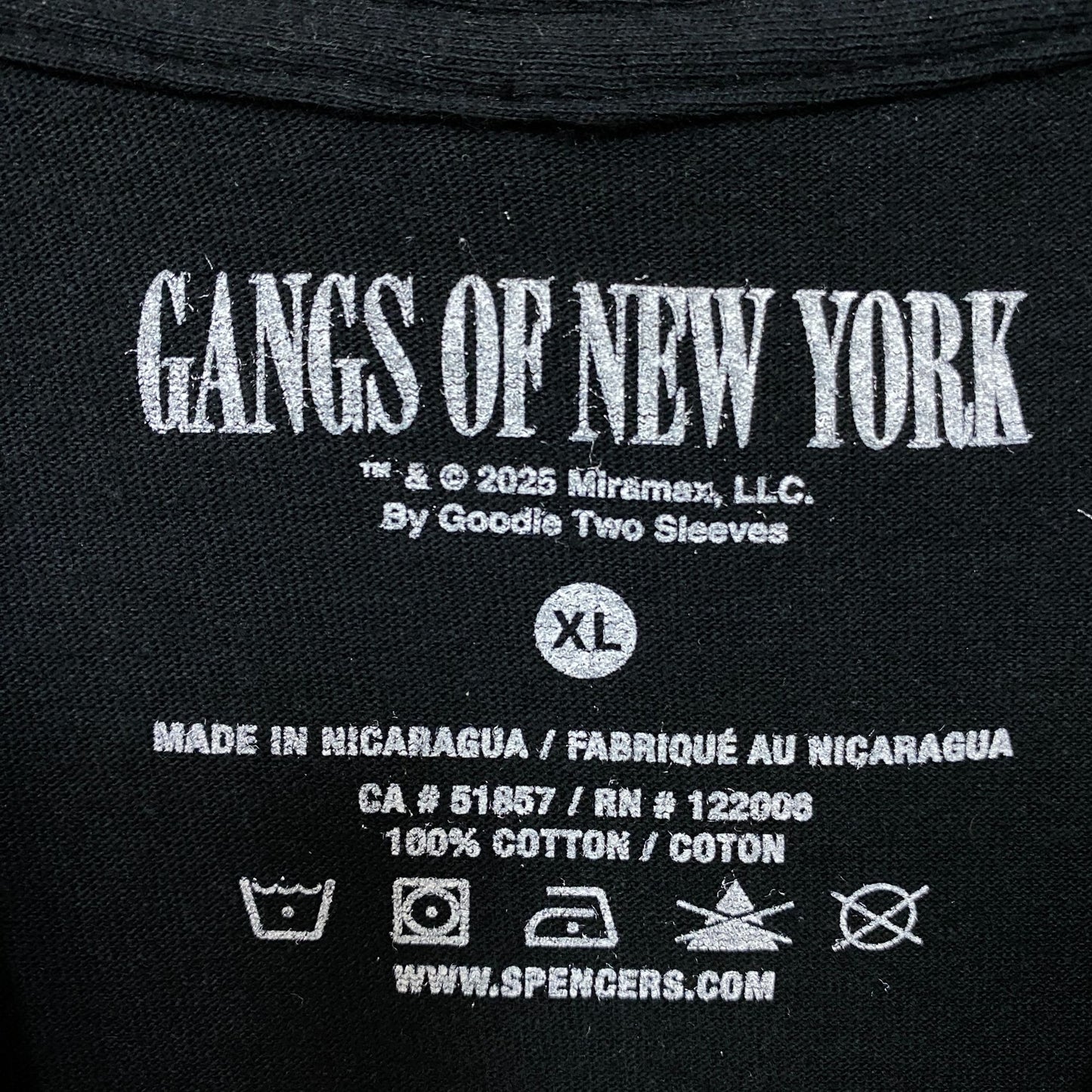 Bill the Butcher Gangs of New York Movie Promo T-Shirt XL