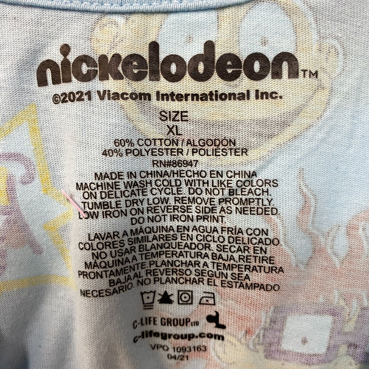 Nickelodeon Rugrats Big Head Cast T-Shirt Size Extra Large