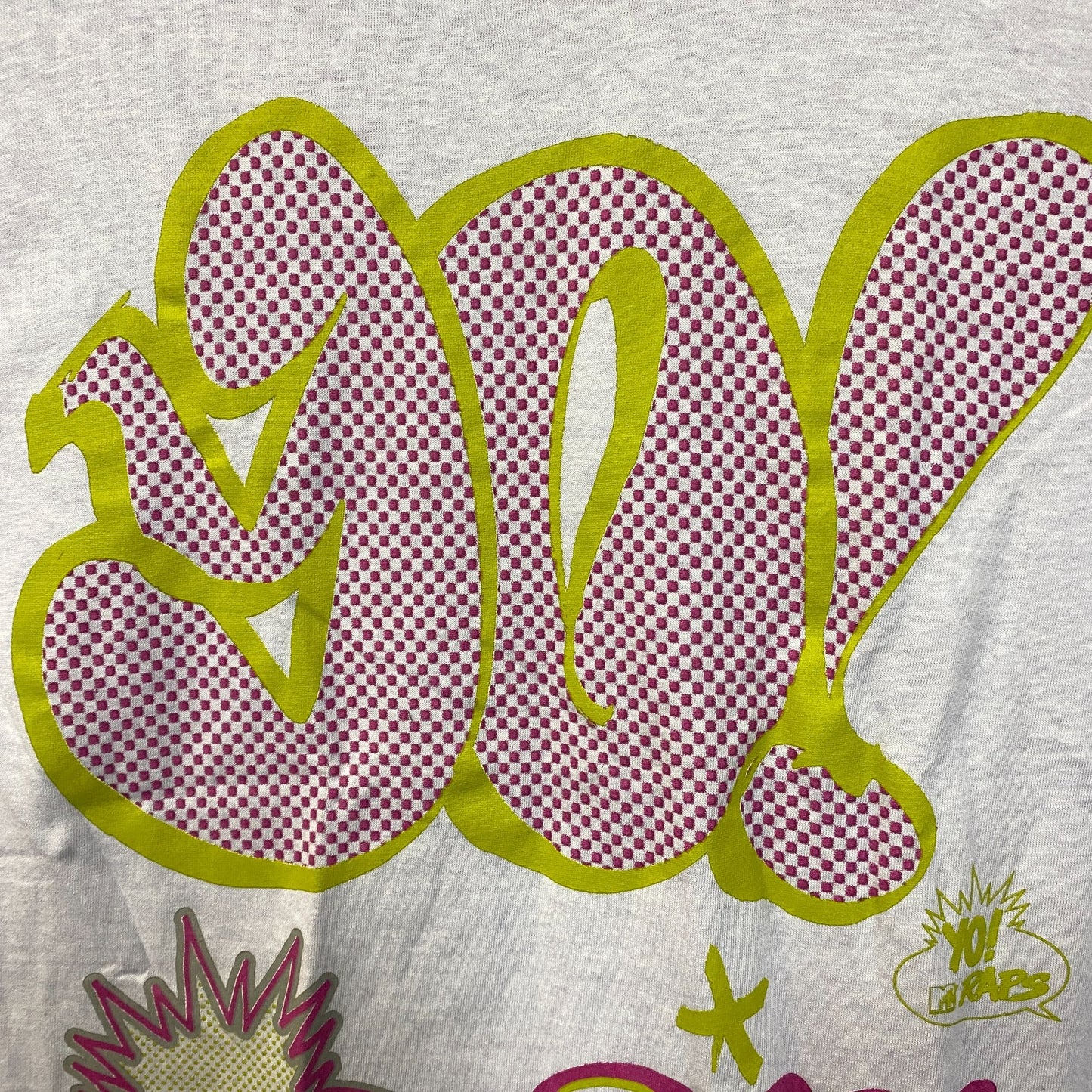 MTV 90's Graffiti Pop Art Poster Light Blue T-Shirt Large