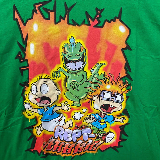 Nickelodeon Rugrats Reptar Rept-Aah! Tommy & Chucky Green T-Shirt XL