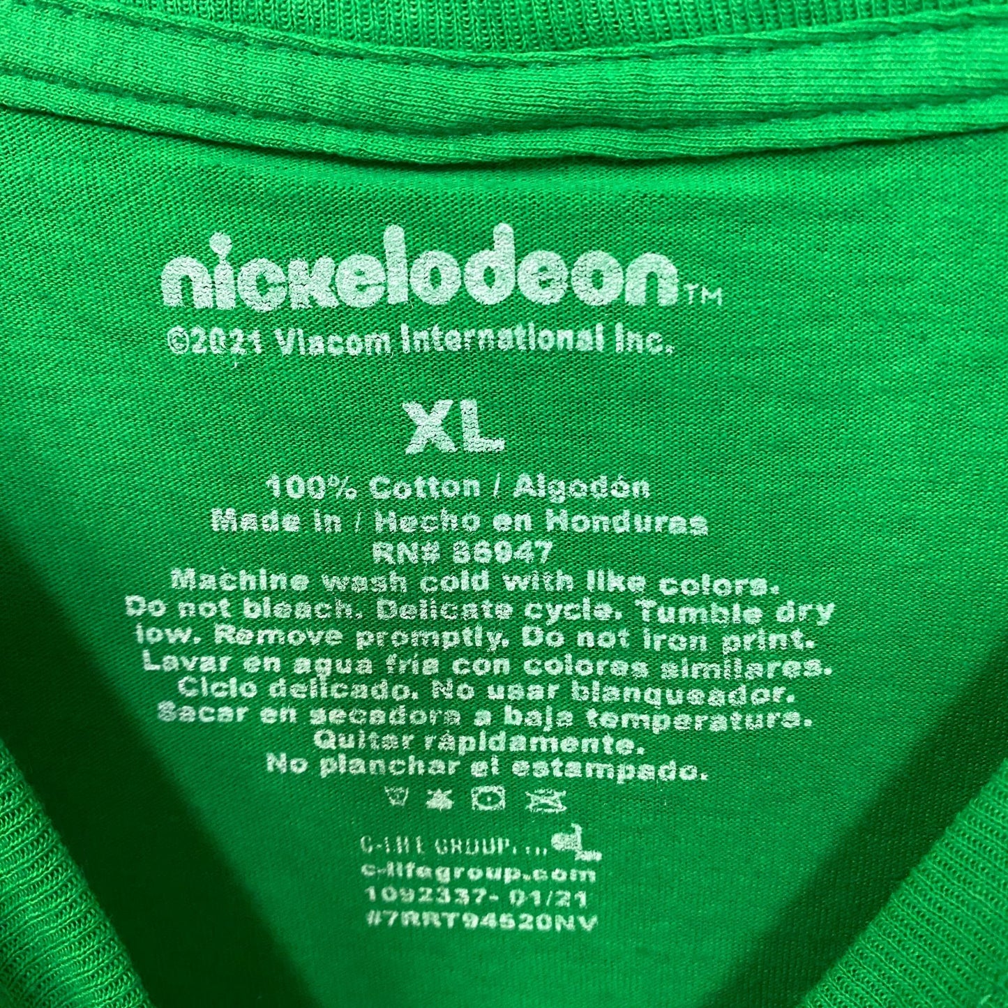 Nickelodeon Rugrats Reptar Rept-Aah! Tommy & Chucky Green T-Shirt XL