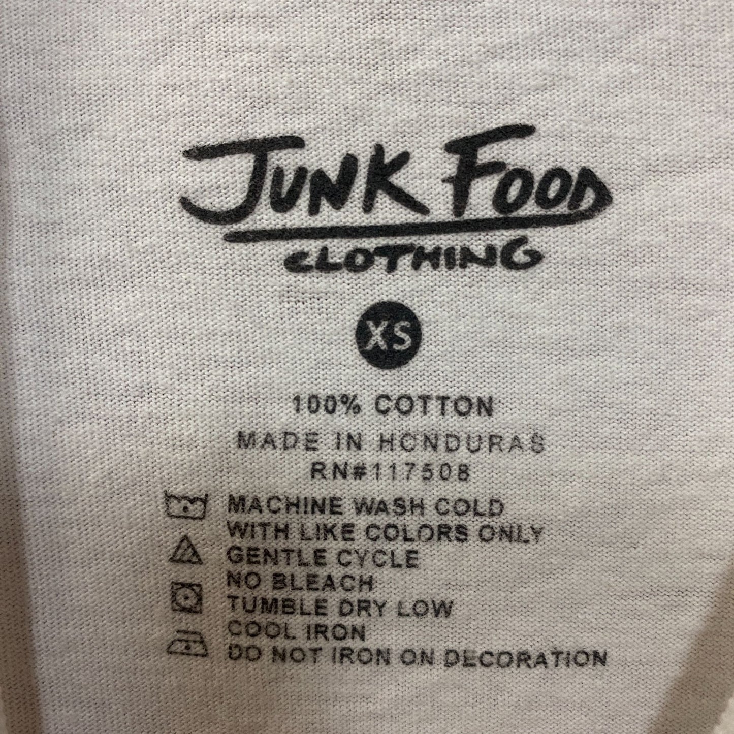 Junk Food Clothing Elf "Stick to the Main Four Food Groups" T-Shirt XS