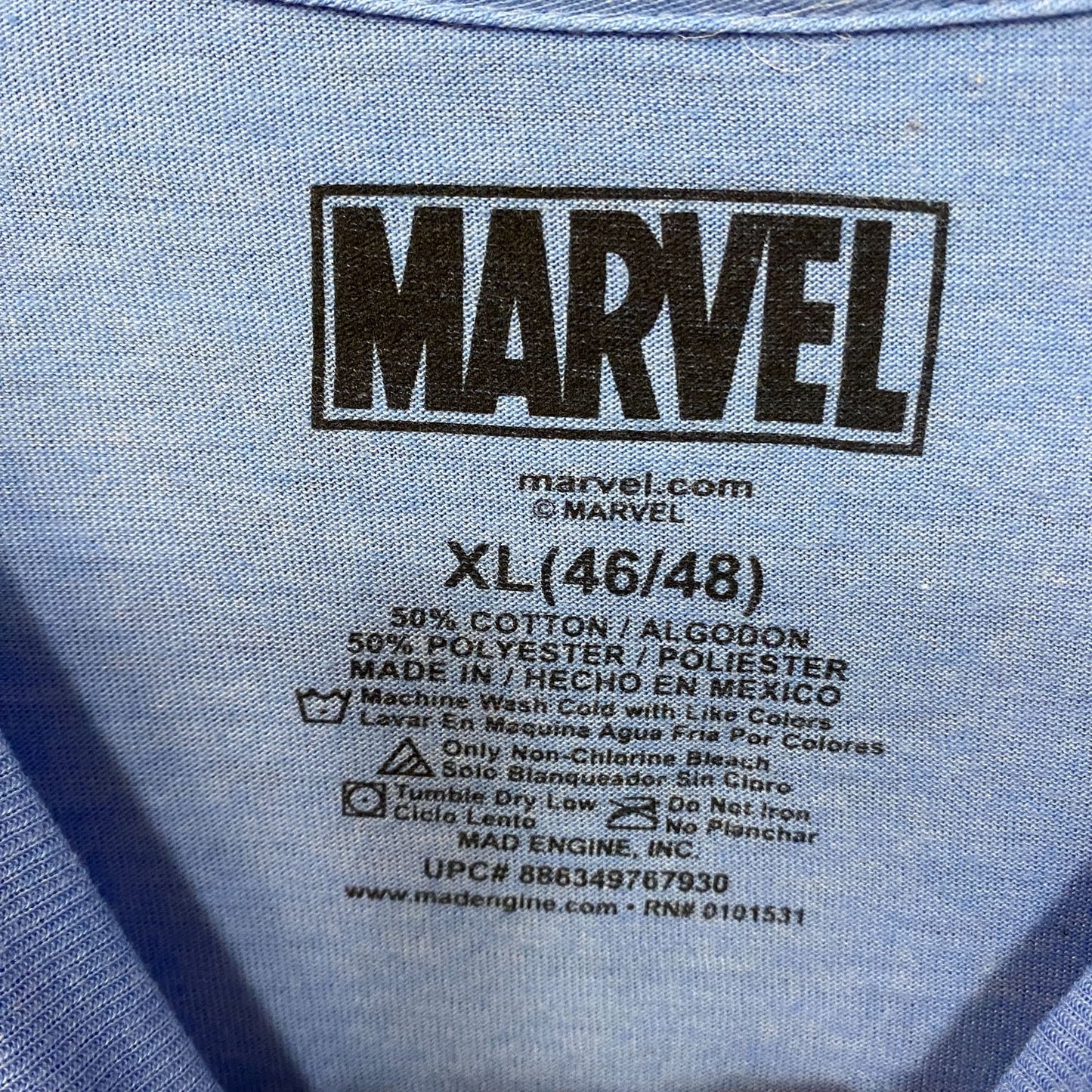 Marvel Captain America Vintage Style Blue T-Shirt XL