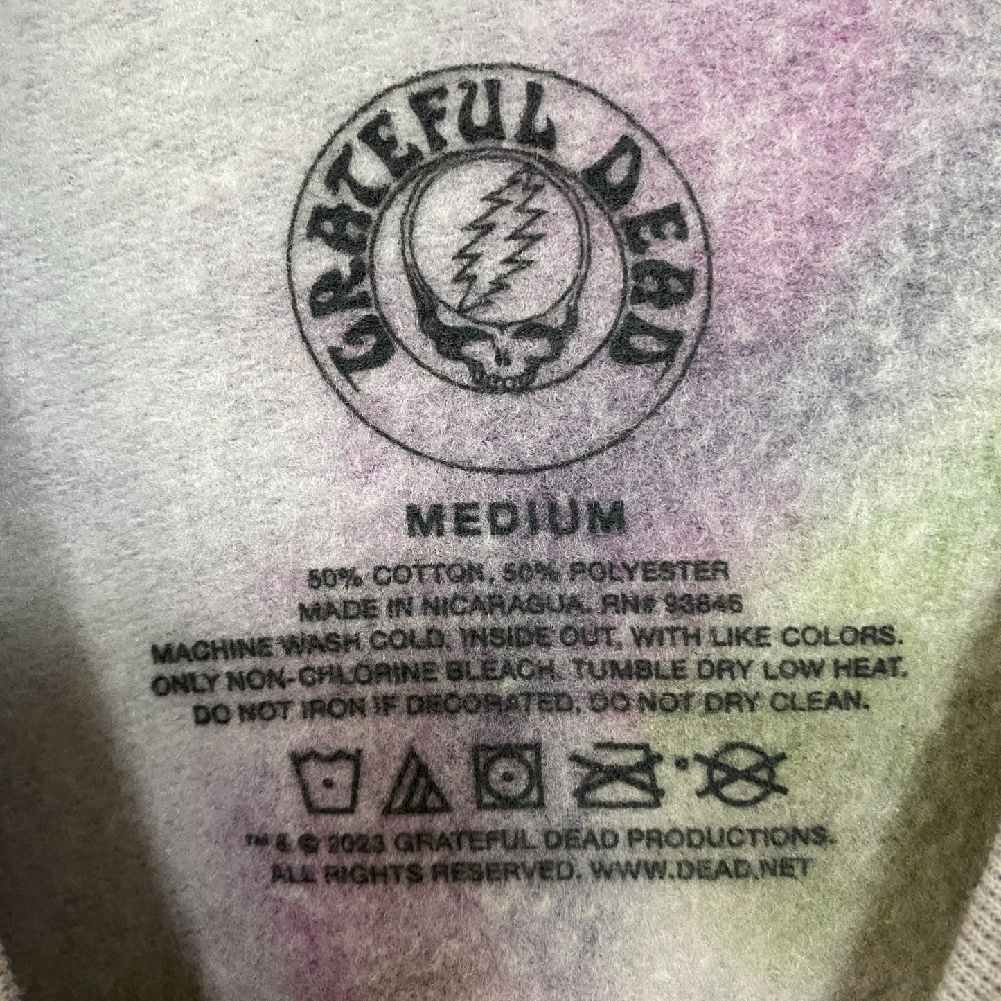 Grateful Dead Keep It Green Tie Dye Crewneck Sweater Medium