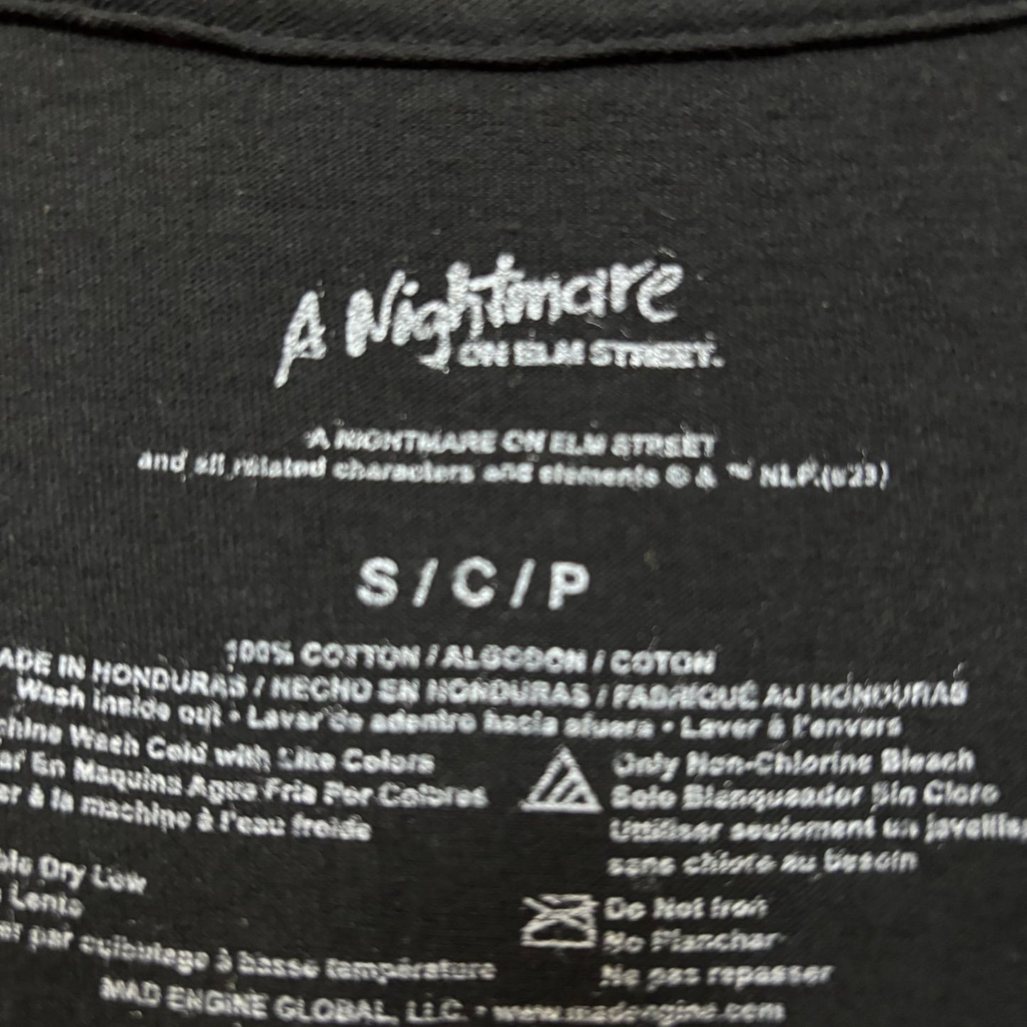 A Nightmare On Elm Street Horror Movie T-Shirt Small