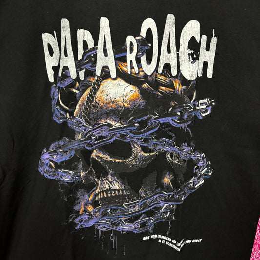 Papa Roach Rock Nu Metal Distressed Tshirt size Large