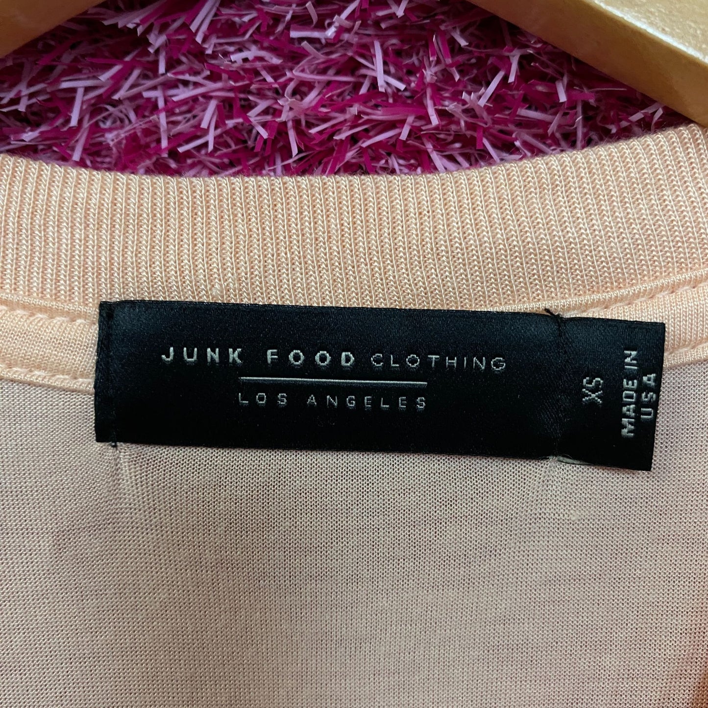 Junk Food Clothing Las Frutas Vintage Style Tissue Women's Crop Tank XS