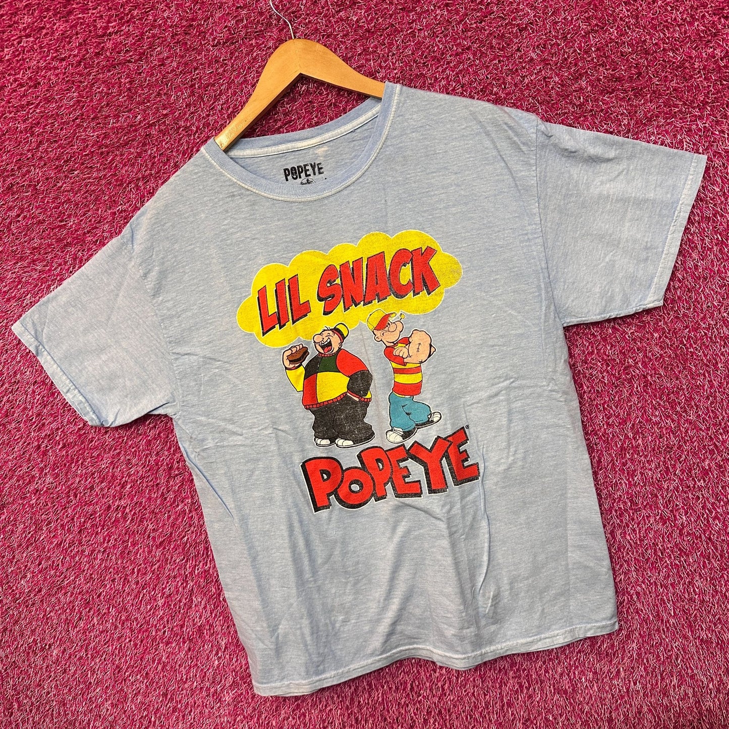 Popeye Lil Snack Urban Streetwear Duo Animated Series Tee L
