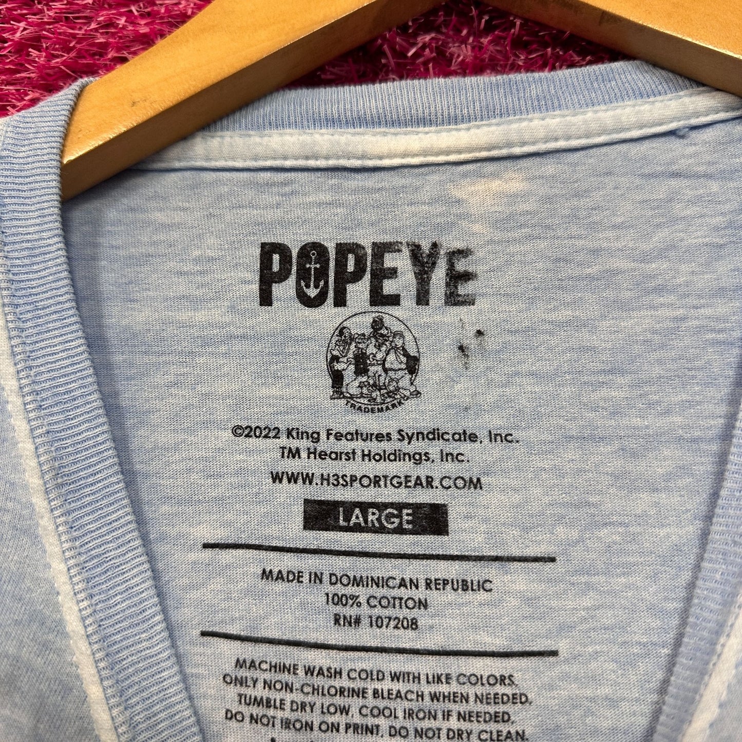 Popeye Lil Snack Urban Streetwear Duo Animated Series Tee L