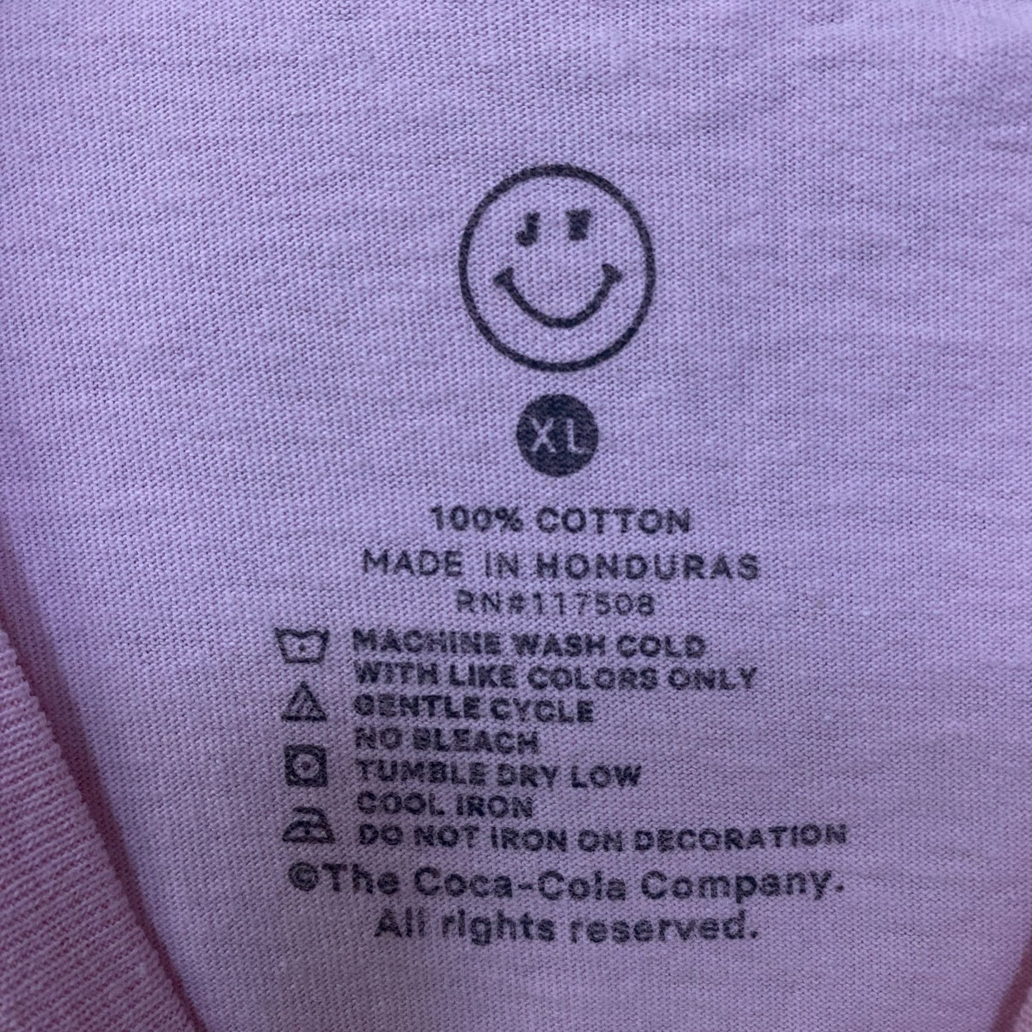 Coca-Cola Share Hearts Coke Pink Graphic T-Shirt XL