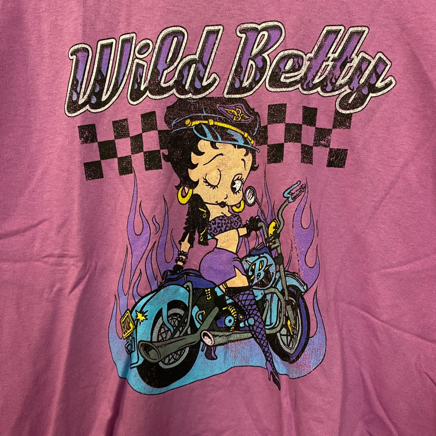 Biker Betty Easy Rider Motorcycle Betty Boop Long Sleeve L
