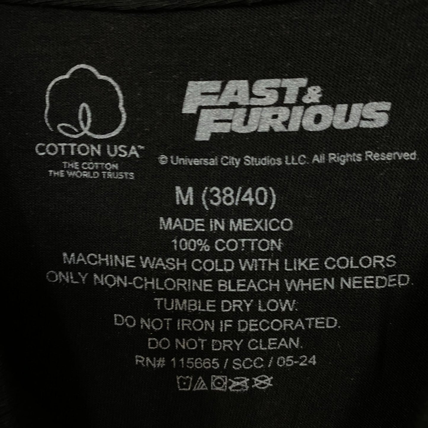 Fast & Furious Graphic Tee Shirt Medium