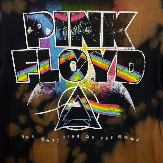 Pink Floyd the Dark Side of the Moon Bleach Dye Rock Tshirt size Small