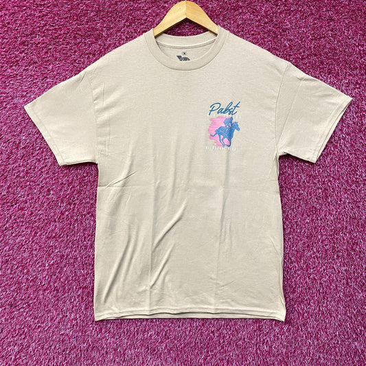 Pabst Blue Ribbon Milwaukee Derby Est 1882 Beer Promo T-Shirt Medium