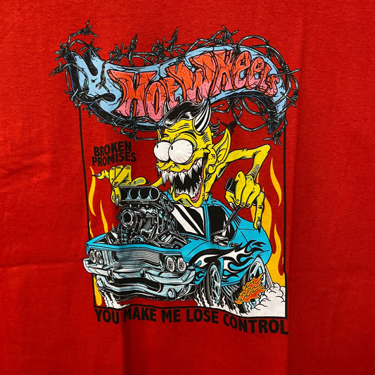 Hot wheels broken promises red Tshirt size medium