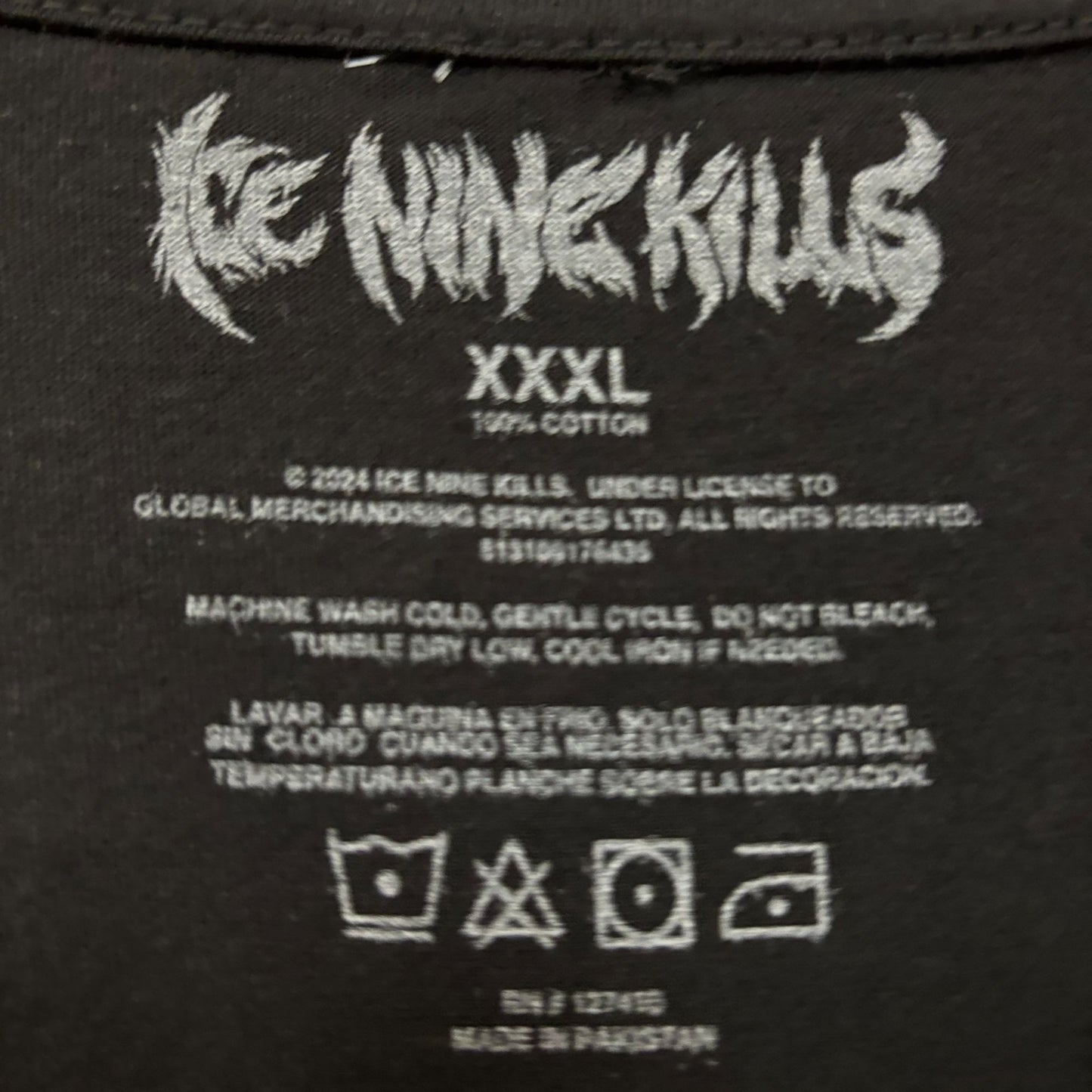 Ice Nine Kills Mask & Roses Grim Silence Mask Graphic Design T-Shirt XXXL
