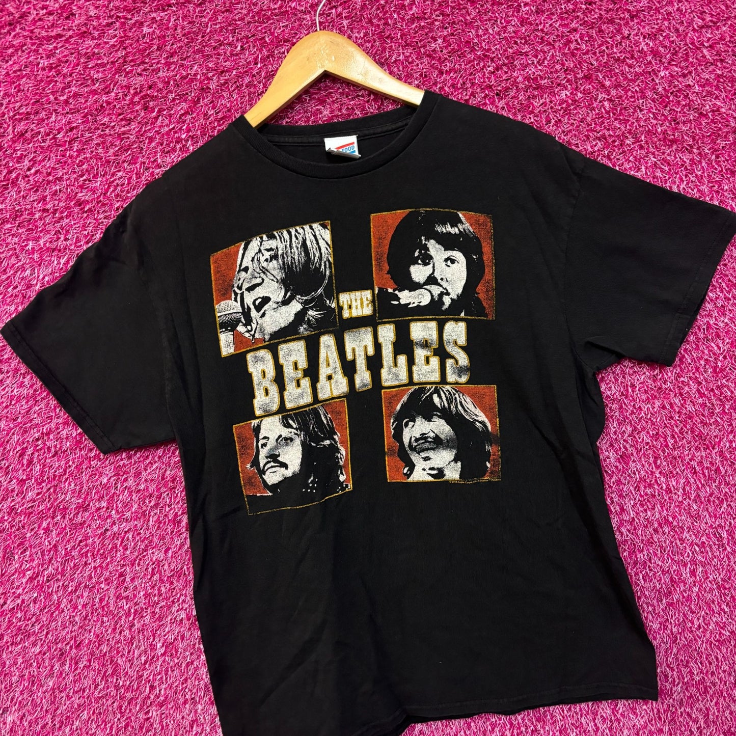 The Beatles Let It Be Album Art Distressed Rock Band Tee M
