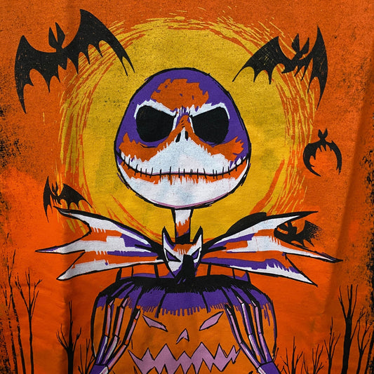 The Nightmare Before Christmas Jack Skellington Pumpkin Dip Dye T-Shirt Large