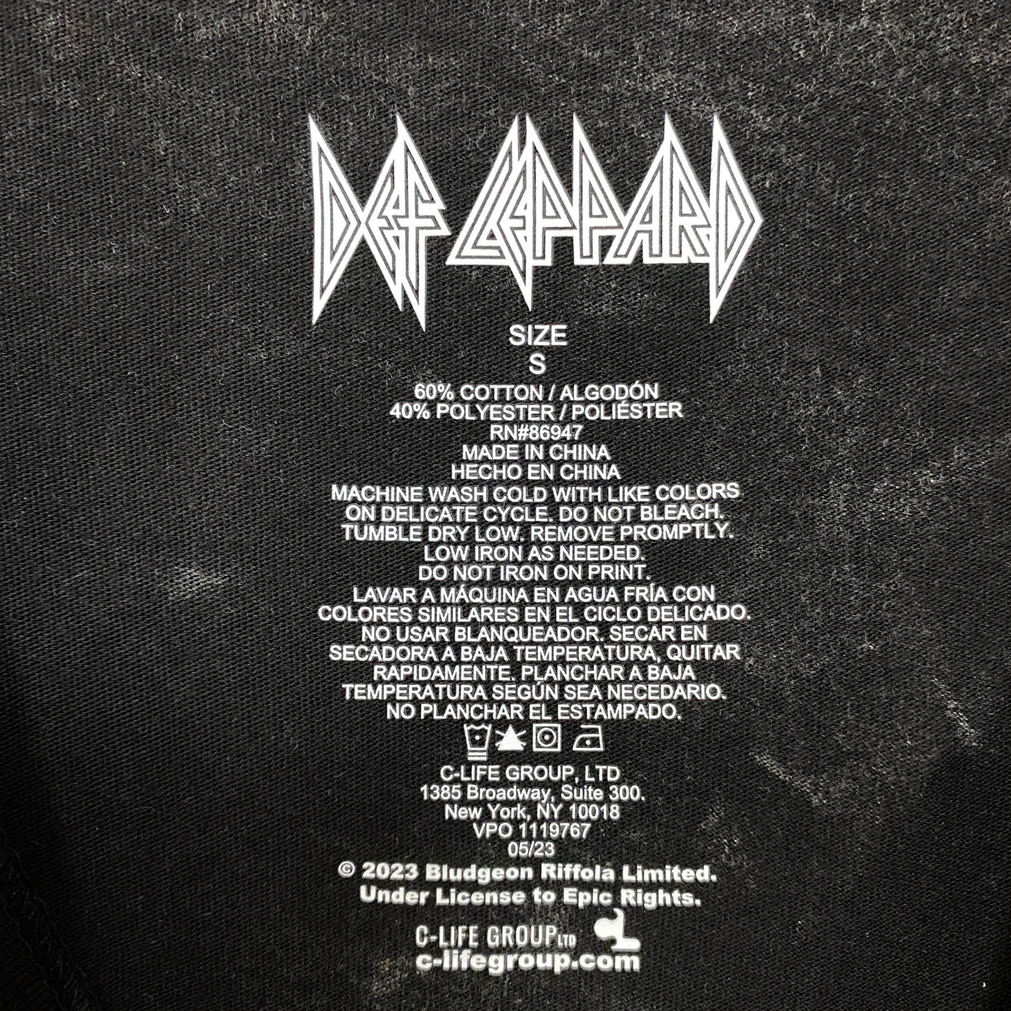 Def Leppard Hysteria Album Animal Graphic Heavy Metal Band T-Shirt Small