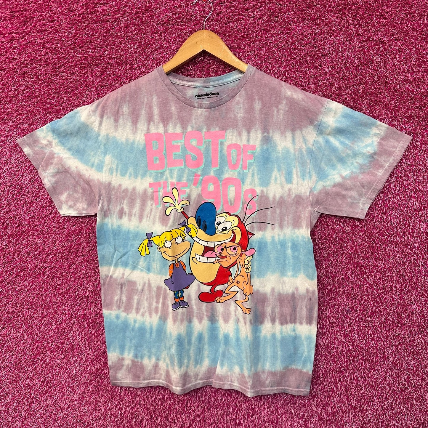Nickelodeon Best of the 90s Helga Reptar Rocko Tie Dye L