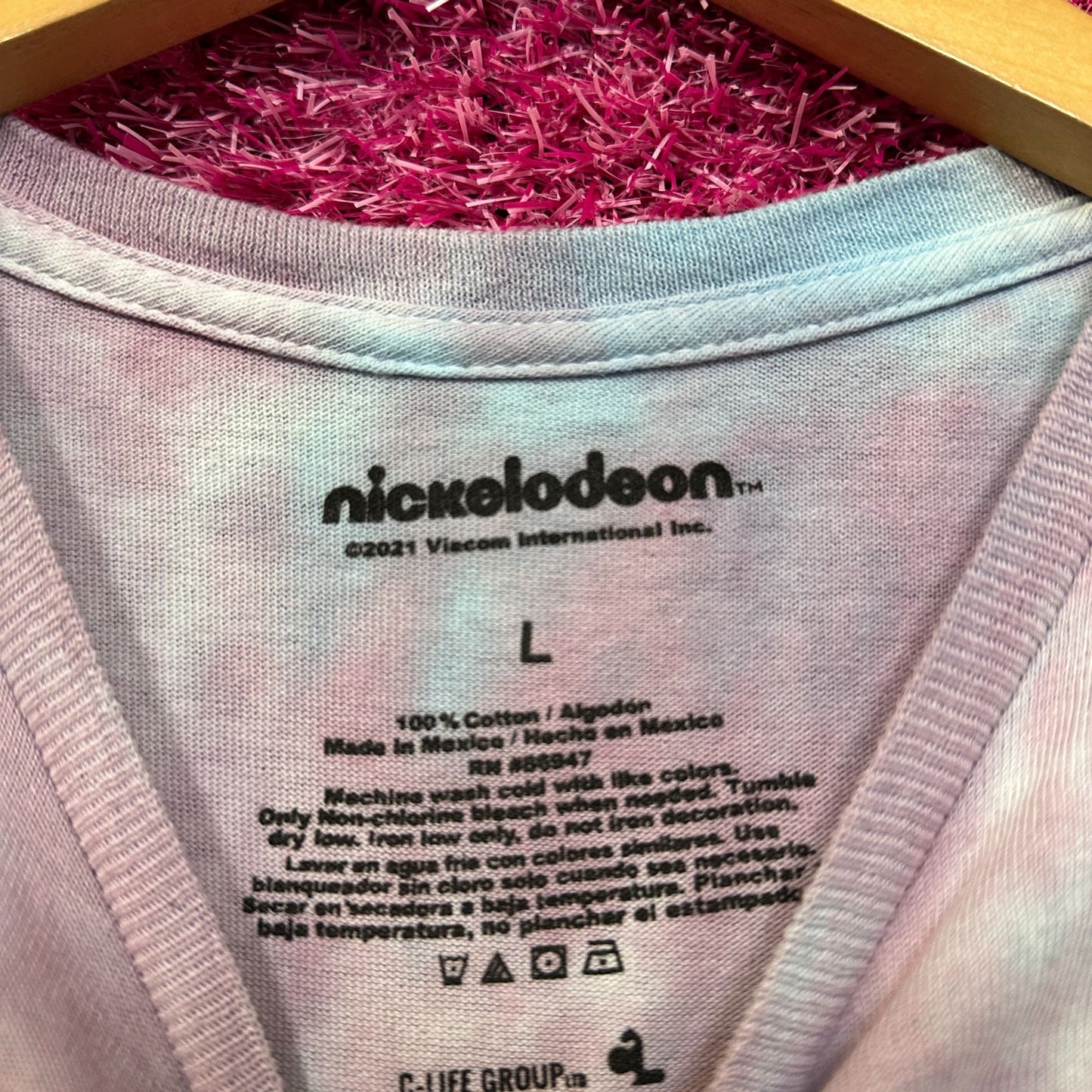 Nickelodeon Best of the 90s Helga Reptar Rocko Tie Dye L