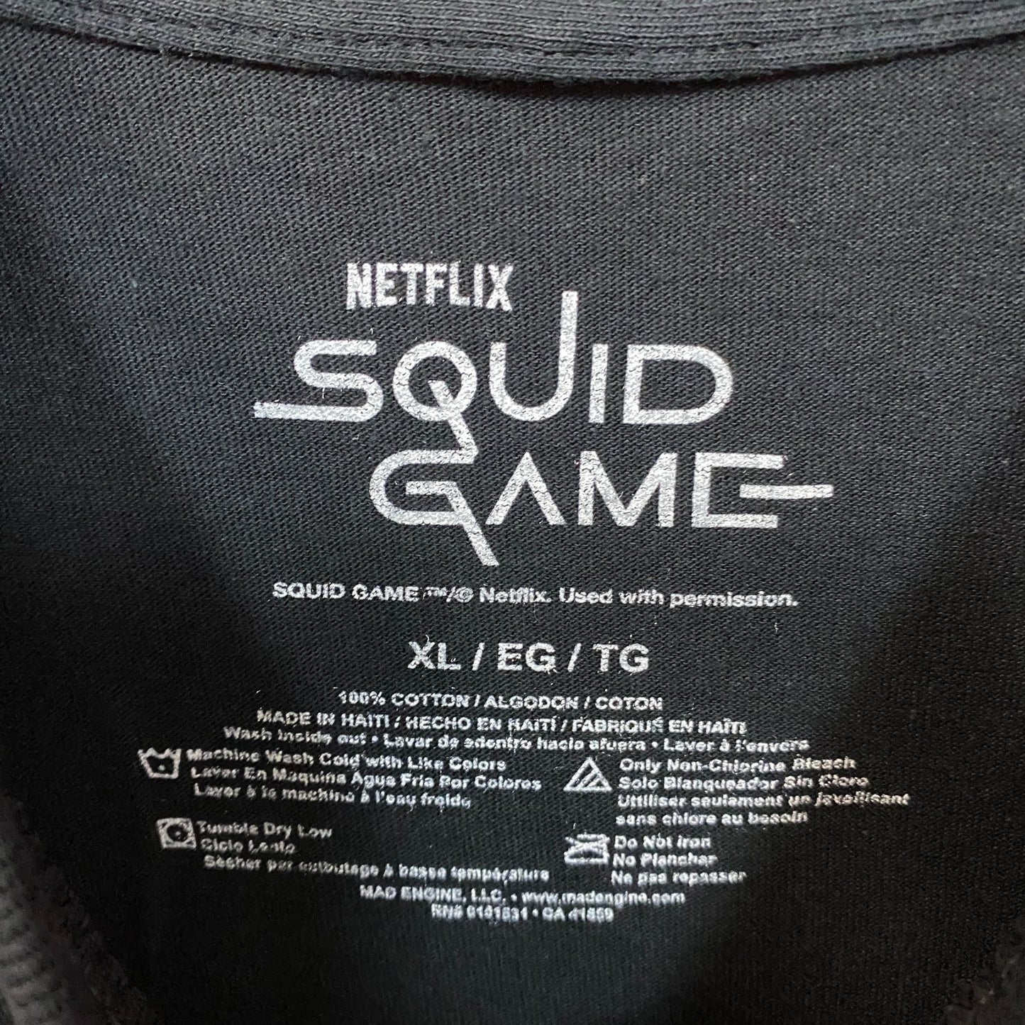 Netflic Squid Games - Red Light, Green Light Doll - Young-hee T-Shirt XL