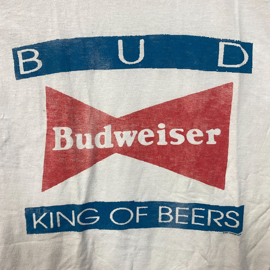 Budweiser King Of Beers Bowtie Logo Bud Graphic Design T-Shirt Extra Small