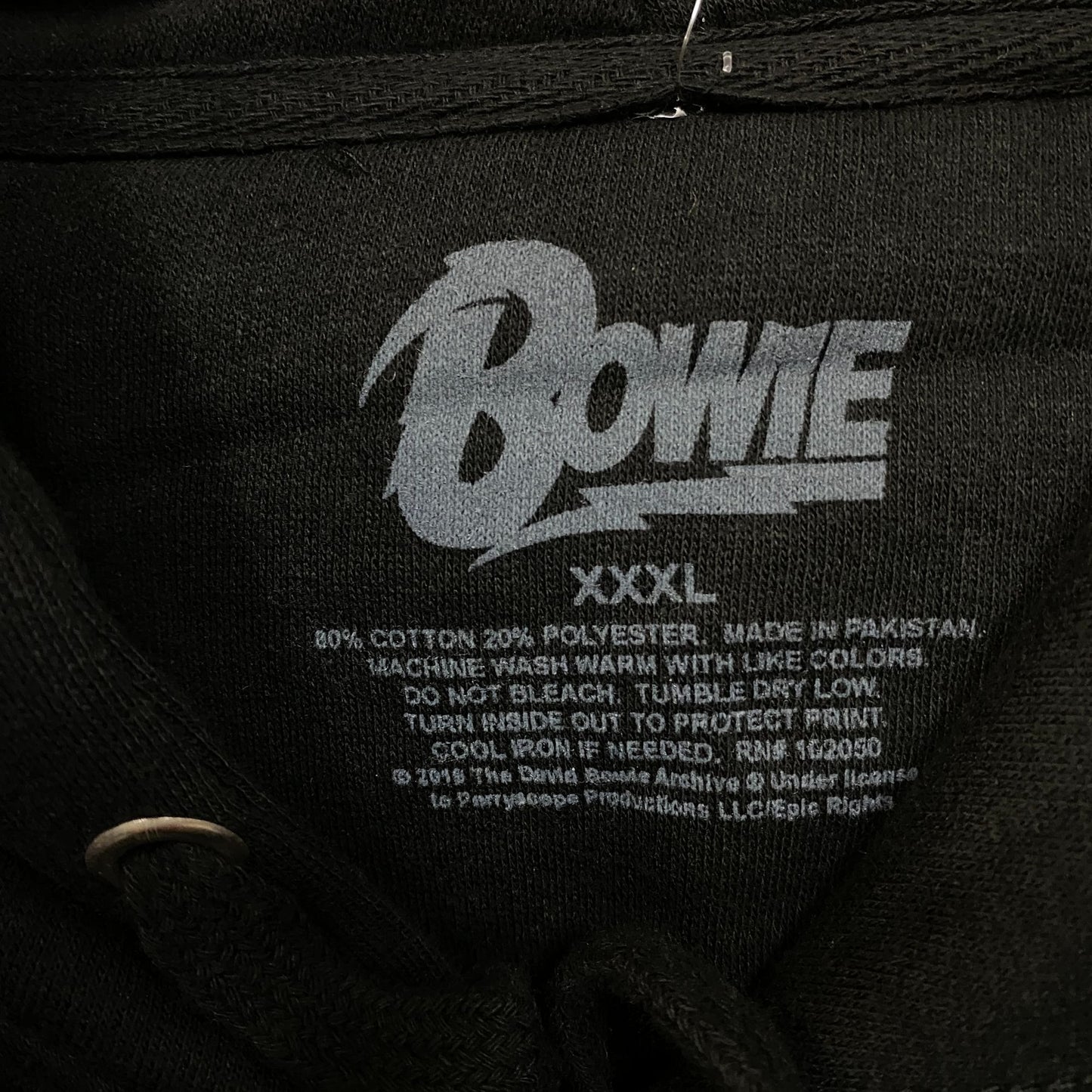 David Bowie Ziggy Stardust Black Hoodie size 3Xl