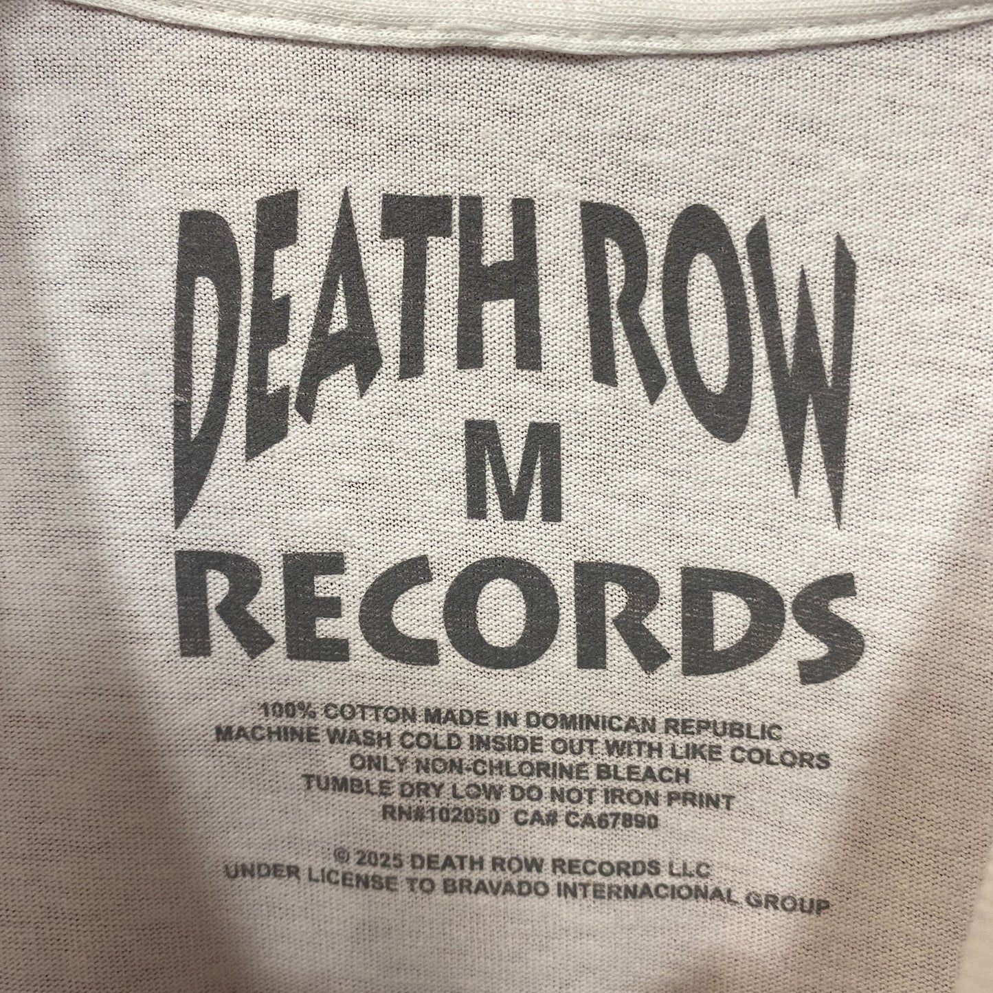 Death Row Records Puffy Electric Chair Inmate Logo Rap Tee Medium