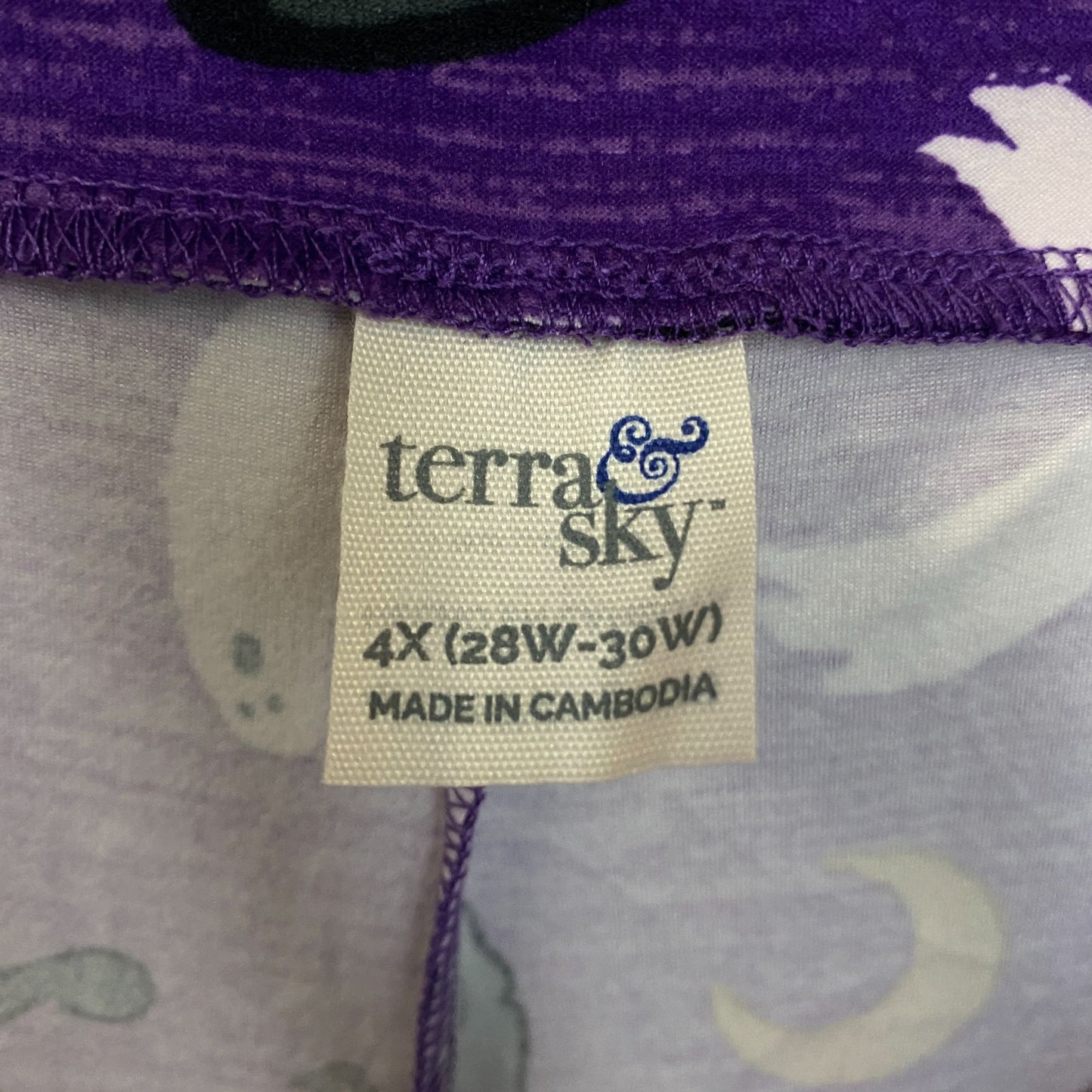 Terra & Sky Halloween-Themed Purple Leggings 4X