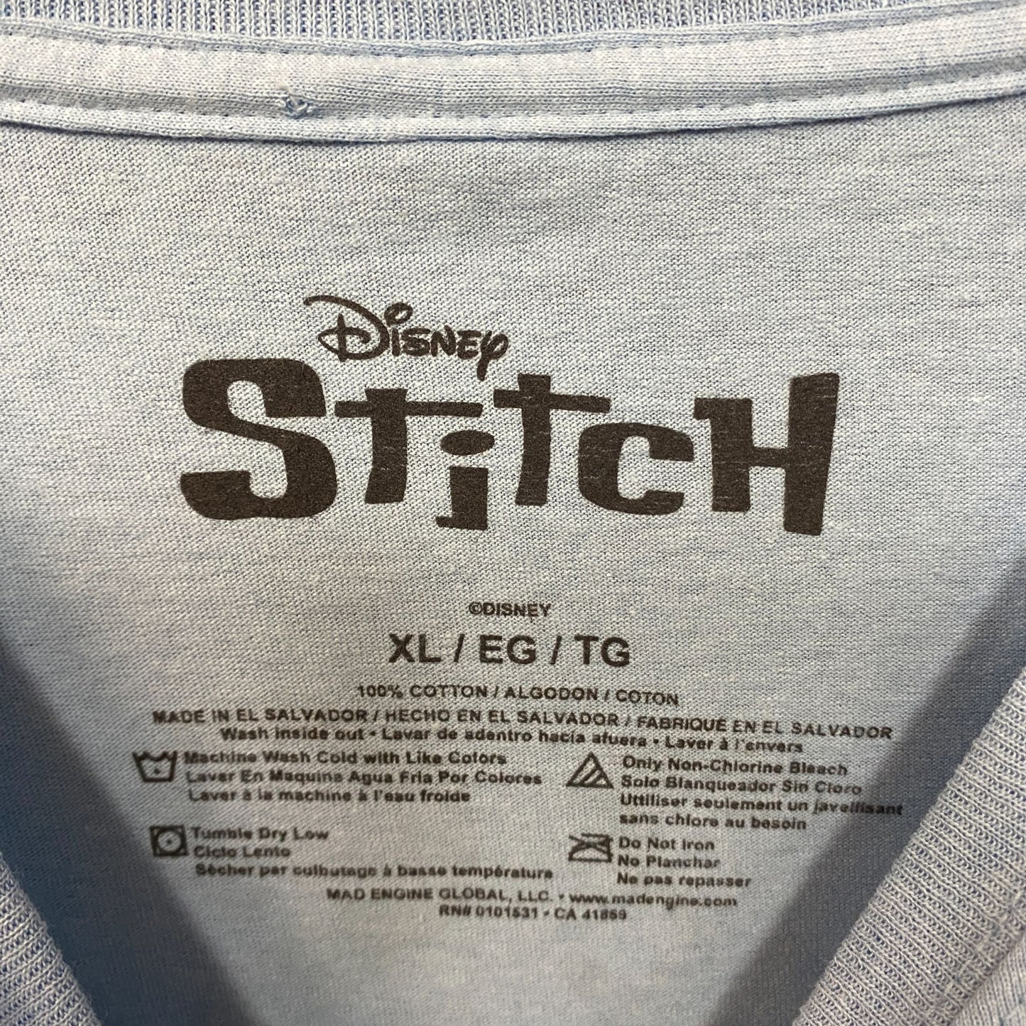 Disney Lilo & Stitch Summer Daze Blue T-Shirt XL