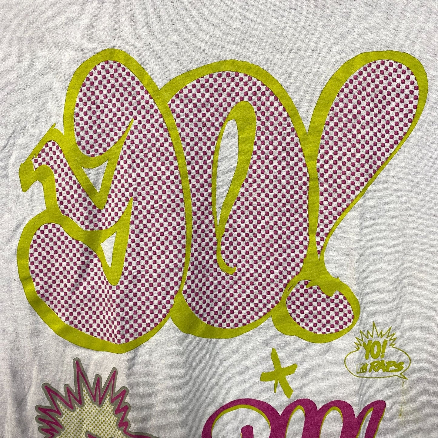 MTV 90's Graffiti Pop Art Poster Light Blue T-Shirt Medium