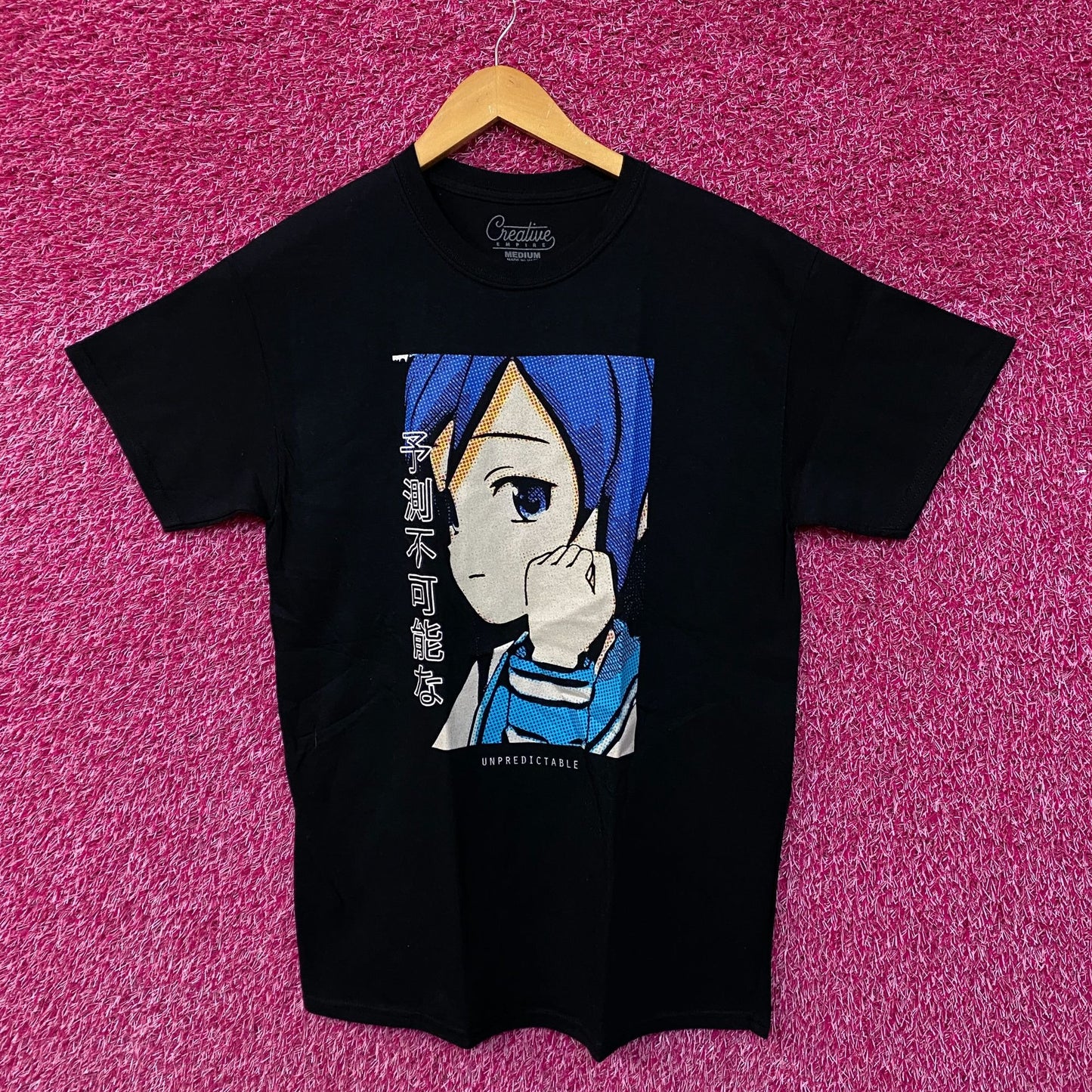 Creative Unpredictable Anime Girl Tshirt size medium