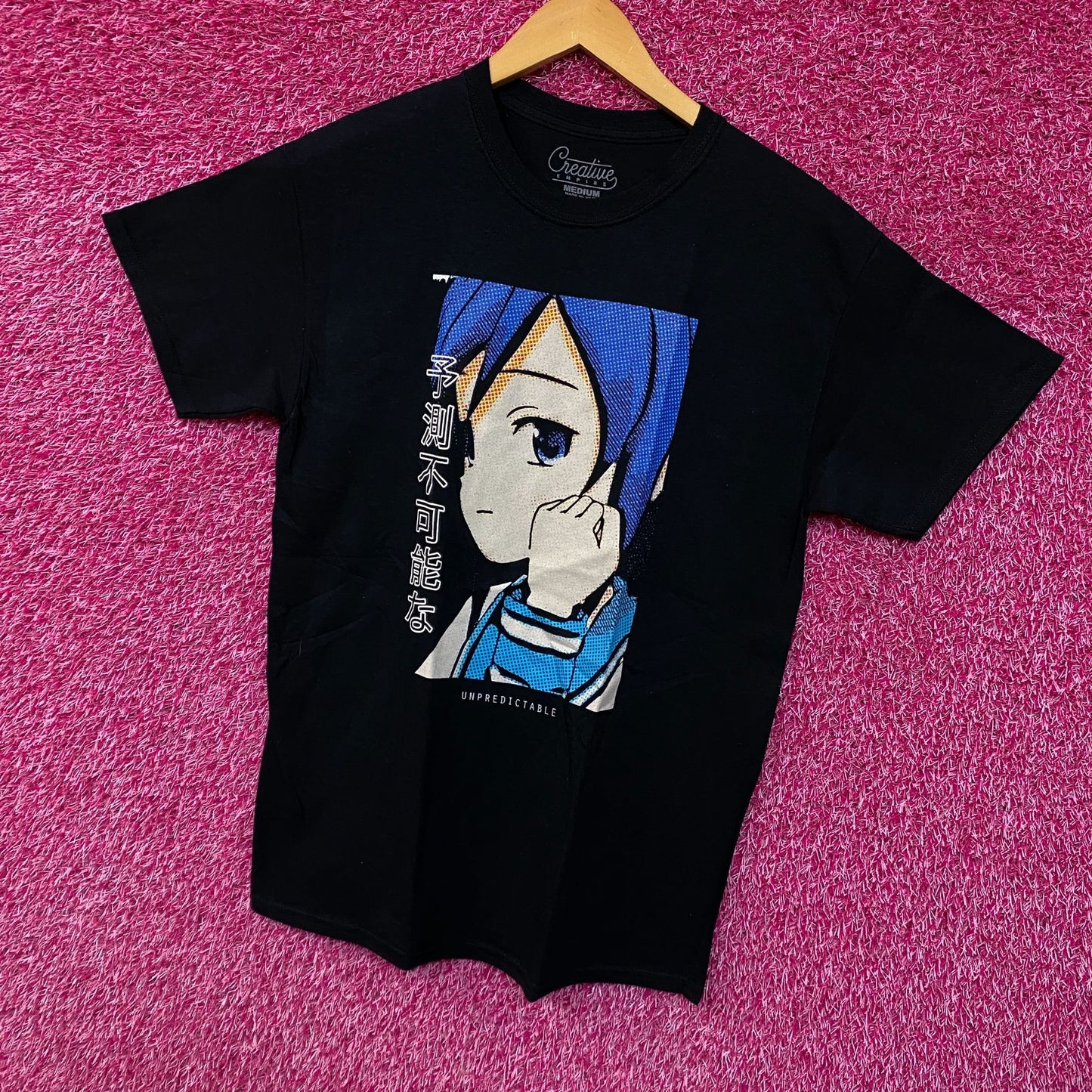 Creative Unpredictable Anime Girl Tshirt size medium