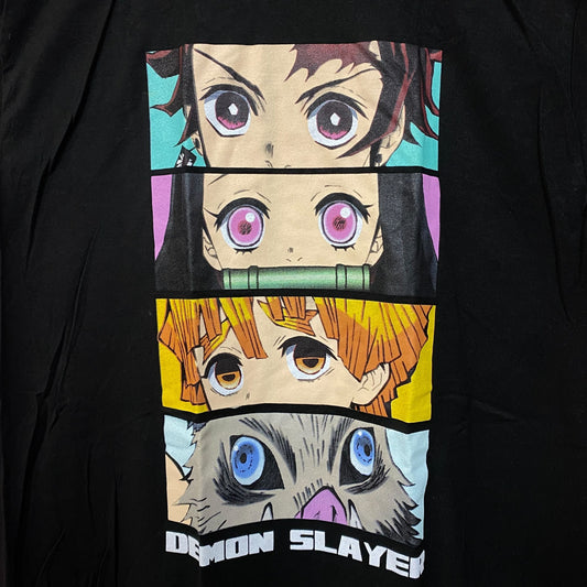 Demon Slayer Tanjiro Nezuko Zenitsu Inosuke Eyes Anime Tee L