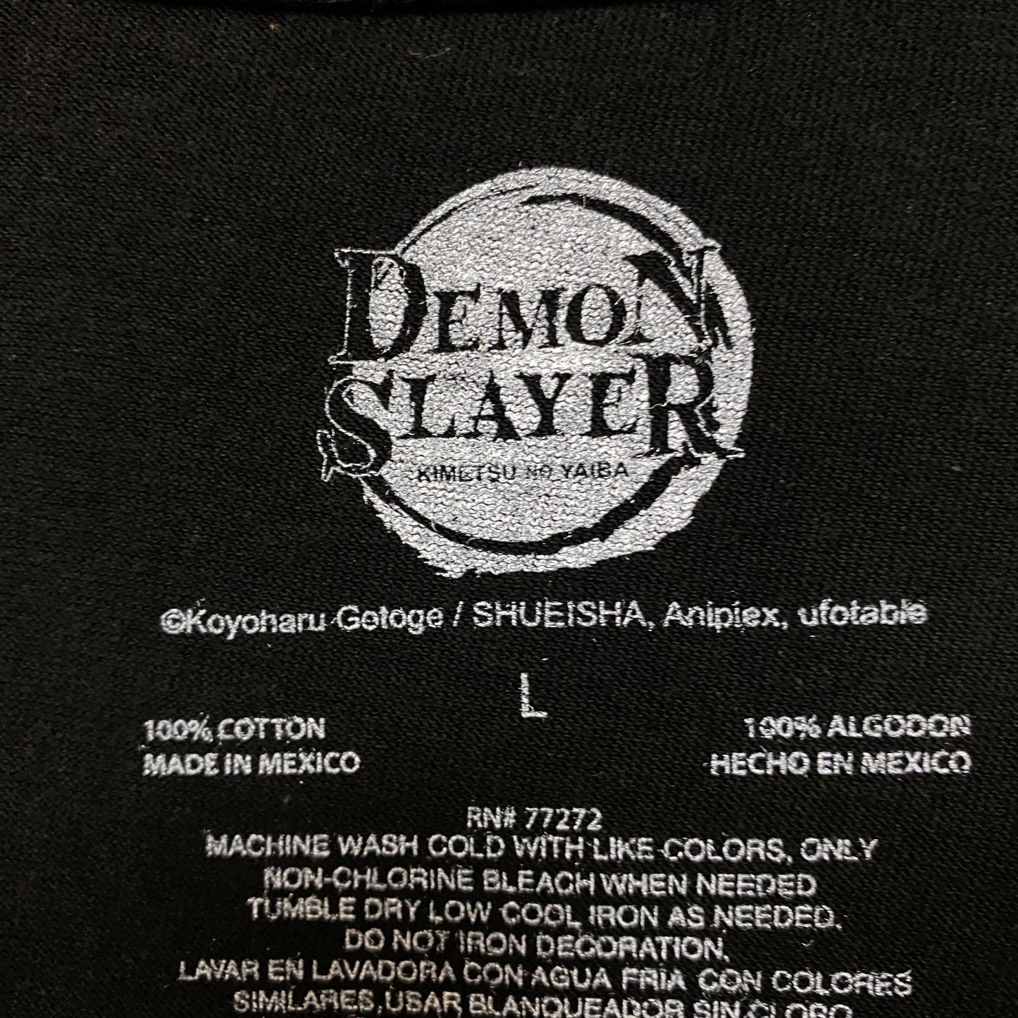 Demon Slayer Tanjiro Nezuko Zenitsu Inosuke Eyes Anime Tee L