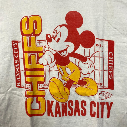 Disney x Junk Food NFL Kansas City Chiefs Mickey Mouse Field T-Shirt XL