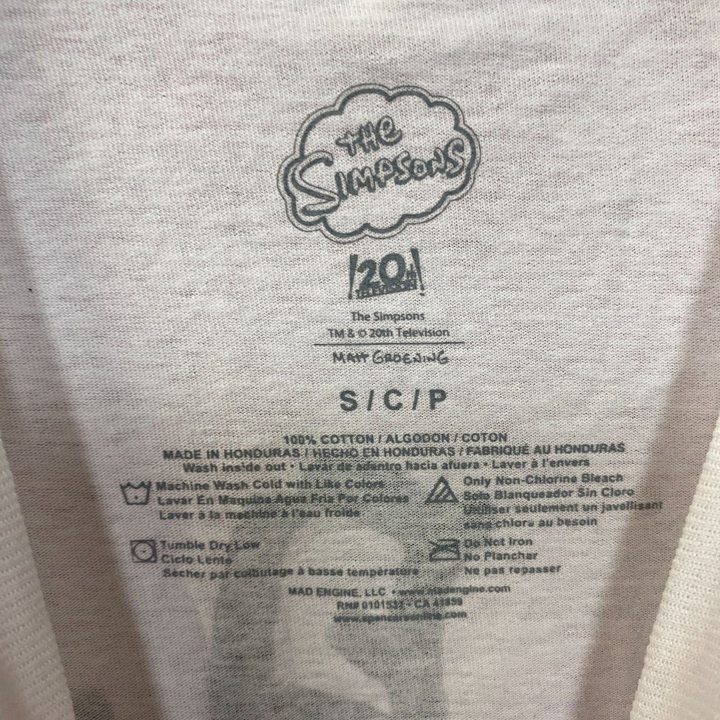 The Simpsons Bart El Barto Spray-Paint Grafitti T-Shirt small