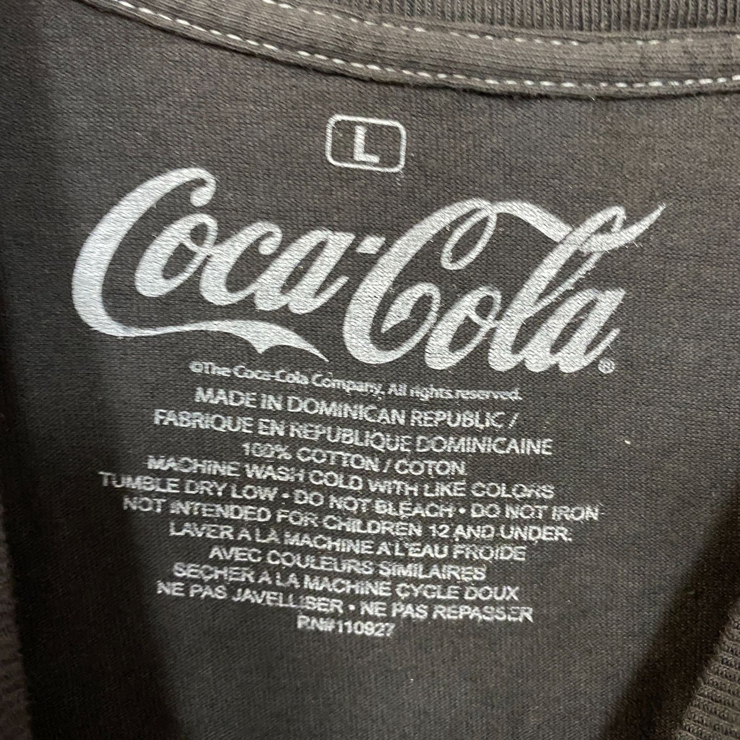Coca- Cola Drink Promo Vintage-Style T-Shirt size large